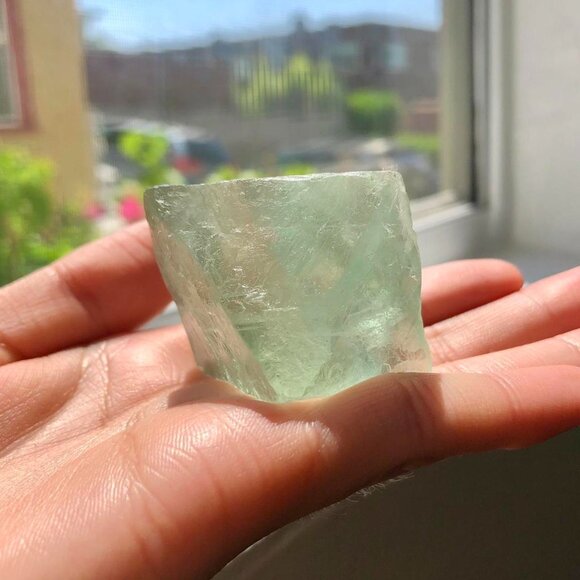 Large Green Fluorite Octahedron - Picture 2 of 4